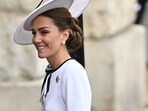 Kate Middleton was sported in the same dress she wore to attended King Charles' coronation in May 2023. Kate Middleton was sported in the same dress she wore to attended King Charles' coronation in May 2023.