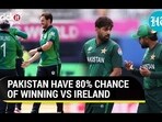 PAKISTAN HAVE 80% CHANCE OF WINNING VS IRELAND