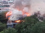 Abandoned house of retired IAS, former Goa chief secretary T Kipgen, burnt in Imphal. Abandoned house of retired IAS, former Goa chief secretary T Kipgen, burnt in Imphal.