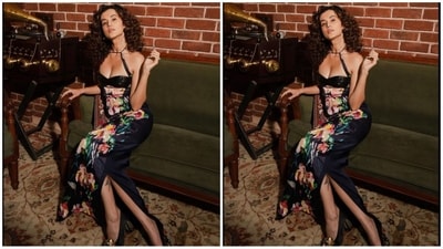 On Friday, Taapsee gave her followers a sweet surprise as she took to Instagram and uploaded a series of stunning pictures accompanied by the caption, “Someone said glam it up n I went from sit to slump to ‘ab mujhe jaane do’ in the last picture”. (Instagram/@taapsee) On Friday, Taapsee gave her followers a sweet surprise as she took to Instagram and uploaded a series of stunning pictures accompanied by the caption, “Someone said glam it up n I went from sit to slump to ‘ab mujhe jaane do’ in the last picture”. (Instagram/@taapsee)