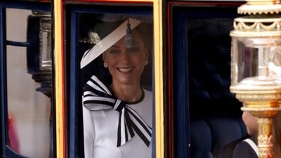 Britain's Catherine, Princess of Wales, attends the Trooping the Colour parade to honour Britain's King Charles on his official birthday in London, Britain, June 15, 2024.&nbsp; (REUTERS)