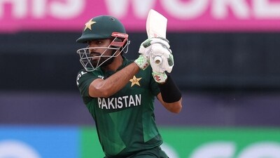 Babar Azam of Pakistan plays a shot during the ICC Men's T20 Cricket World Cup West Indies & USA 2024 match between Pakistan and Canada (Getty Images via AFP) Babar Azam of Pakistan plays a shot during the ICC Men's T20 Cricket World Cup West Indies & USA 2024 match between Pakistan and Canada (Getty Images via AFP)