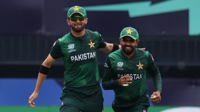 Pakistan's Babar Azam with Shaheen Shah Afridi (REUTERS)