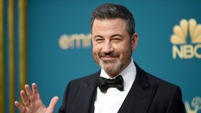 Jimmy Kimmel appears at the 74th Primetime Emmy Awards in Los Angeles, Sept. 12, 2022. (Photo by Richard Shotwell/Invision/AP, File) (Richard Shotwell/Invision/AP) Jimmy Kimmel appears at the 74th Primetime Emmy Awards in Los Angeles, Sept. 12, 2022. (Photo by Richard Shotwell/Invision/AP, File) (Richard Shotwell/Invision/AP)