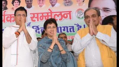 Former Union minister and senior Congress leader Birender Singh said that they will urge Kumari Selja to contest the assembly polls due later this year and form the Congress party’s government in Haryana. (HT Photo) Former Union minister and senior Congress leader Birender Singh said that they will urge Kumari Selja to contest the assembly polls due later this year and form the Congress party’s government in Haryana. (HT Photo)
