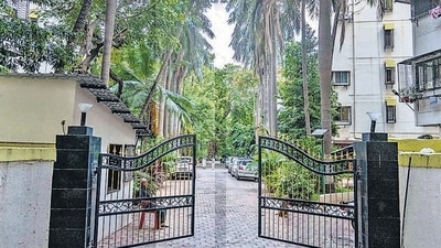 K N Padmanabhan, chairman of the 53-year-old society, said they were going in for redevelopment as the buildings had started demanding constant repairs (Satish Bate/ Hindustan Times) K N Padmanabhan, chairman of the 53-year-old society, said they were going in for redevelopment as the buildings had started demanding constant repairs (Satish Bate/ Hindustan Times)
