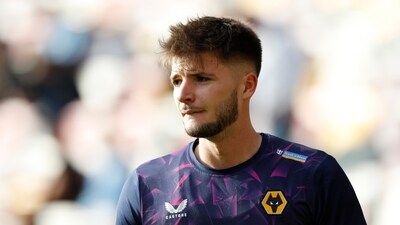 FILE - Wolverhampton Wanderers' goalkeeper Matija Sarkic looks on before the English Premier League soccer match between Brentford and Wolverhampton Wanderers, in London, Oct. 29, 2022. Montenegro goalkeeper Matija Sarkic has died at the age of 26. He played his club soccer for English second-tier club Millwall. Millwall announced the death of Sarkic. No further details were disclosed. Sarkic’s most recent match for Montenegro was on June 5. That was a 2-0 loss at Belgium. It was his ninth international appearance according to the Montenegro soccer federation. Millwall says “everyone at the club sends their love and condolences to Matija’s family and friends at this immensely sad time." (AP Photo/Steve Luciano, File) (AP)