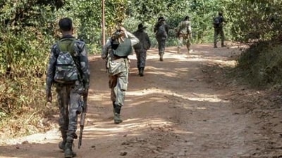 Paramilitary forces in a Maoist-affected area. (Representational image) Paramilitary forces in a Maoist-affected area. (Representational image)