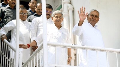 Nitish Kumar's Janata Dal (United) to contest 40 seats in the upcoming Jammu and Kashmir Assembly polls. (Photo by Santosh Kumar /Hindustan Times)
