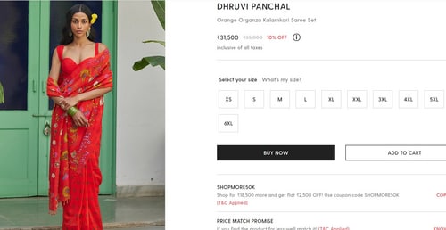Shraddha Kapoor saree is from the brand Dhruvi Panchal and costs ₹31,500. (www.perniaspopupshop.com) Shraddha Kapoor saree is from the brand Dhruvi Panchal and costs ₹31,500. (www.perniaspopupshop.com)