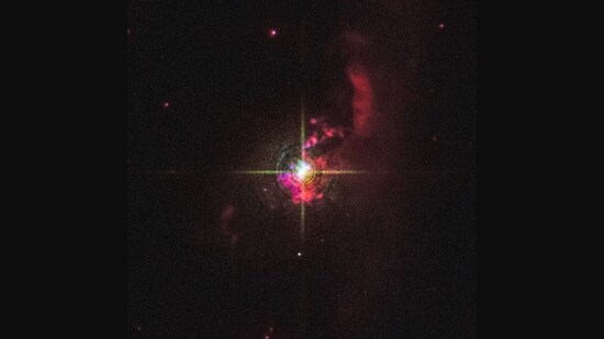 On Instagram, ESA posted this photo of Mira HM Sge, a symbiotic star system. (Instagram/@europeanspaceagency)