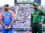 India's captain Rohit Sharma and Pakistan's captain Babar Azam at the toss for their Group A match in the ICC T20 World Cup 2024
India's captain Rohit Sharma and Pakistan's captain Babar Azam at the toss for their Group A match in the ICC T20 World Cup 2024