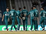 New Zealand's Trent Boult celebrates with teammates during T20 World Cup match against Uganda New Zealand's Trent Boult celebrates with teammates during T20 World Cup match against Uganda