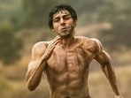 Kartik Aaryan in a still from Chandu Champion. Kartik Aaryan in a still from Chandu Champion.