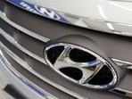 The logo of Hyundai Motor is seen on a car displayed at a Hyundai dealership in Seoul (Reuters)