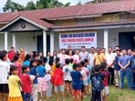 The temporary school was set up under the initiative of the Zonal Education Office Jiribam from June 14 onwards (HT Photo/Sourced) The temporary school was set up under the initiative of the Zonal Education Office Jiribam from June 14 onwards (HT Photo/Sourced)