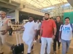 BJP leader Raja Singh detained at Shamshabad Airport.
