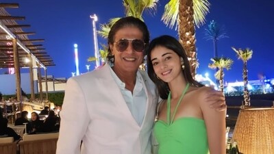 Ananya Panday posted a photo with Chunky Pandey, writing, “The best papa in the whole wide world". 