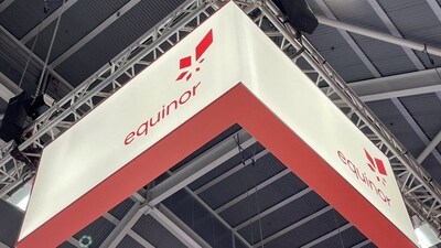 Equinor's logo is seen at Gastech 2023 in Singapore (Reuters)