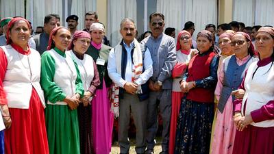 Himachal CM Sukhvinder Singh Sukhu during his visit to Narkanda. (ANI) Himachal CM Sukhvinder Singh Sukhu during his visit to Narkanda. (ANI)