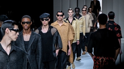 Models wear creations as part of the Dolce & Gabbana Spring Summer 2025 collection, that was presented in Milan, Italy. (AP) Models wear creations as part of the Dolce & Gabbana Spring Summer 2025 collection, that was presented in Milan, Italy. (AP)