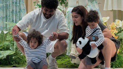 Nayanthara shared adorable moments of Vignesh Shivan with their twins, writing, “Happy Father’s Day to the Bessssssttttt Appa in the world. our whole world revolves around you. You are our EVERYTHING. Your unconditional LOVE for Us & all that you do for us means everything. We are blessed to be yours. We love you sooooooo much Appaaaaaaaa - UYIR n ULAG.” Nayanthara shared adorable moments of Vignesh Shivan with their twins, writing, “Happy Father’s Day to the Bessssssttttt Appa in the world. our whole world revolves around you. You are our EVERYTHING. Your unconditional LOVE for Us & all that you do for us means everything. We are blessed to be yours. We love you sooooooo much Appaaaaaaaa - UYIR n ULAG.”