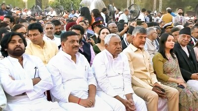 Bihar chief minister and JDU chief Nitish Kumar and TDP chief N Chandrababu Naidu at Narendra Modi's swearing-in ceremony. (PTI file photo) Bihar chief minister and JDU chief Nitish Kumar and TDP chief N Chandrababu Naidu at Narendra Modi's swearing-in ceremony. (PTI file photo)
