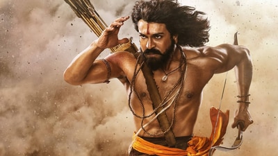 Ram Charan in a still from SS Rajamouli's RRR. Ram Charan in a still from SS Rajamouli's RRR.