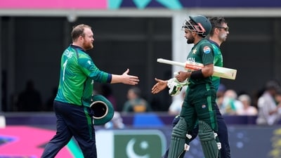 Having failed to qualify for the Super 8s, Pakistan ended their T20 World Cup campaign with a three-wicket win vs Ireland, on Sunday. (AP) Having failed to qualify for the Super 8s, Pakistan ended their T20 World Cup campaign with a three-wicket win vs Ireland, on Sunday. (AP)