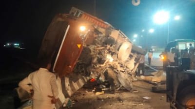 The accident took place on the Eastern Peripheral Expressway (Twitter Photo) The accident took place on the Eastern Peripheral Expressway (Twitter Photo)