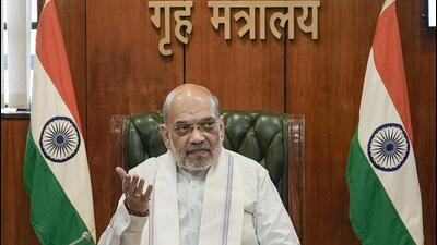 Union home minister Amit Shah chairs a high level meeting to review security situation in Jammu and Kashmir and preparedness for Amarnath Yatra at North Block in Delhi on Sunday. (PTI) Union home minister Amit Shah chairs a high level meeting to review security situation in Jammu and Kashmir and preparedness for Amarnath Yatra at North Block in Delhi on Sunday. (PTI)