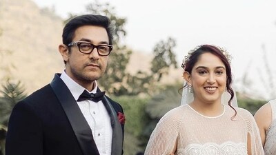 Aamir Khan was seen walking daughter Ira Khan down the aisle in a picture from her wedding in January. Aamir has two kids with his ex-wife Reena Dutta, Ira and son Junaid. With his second ex-wife, Kiran Rao, he shares a son named Azad Rao Khan. Aamir Khan was seen walking daughter Ira Khan down the aisle in a picture from her wedding in January. Aamir has two kids with his ex-wife Reena Dutta, Ira and son Junaid. With his second ex-wife, Kiran Rao, he shares a son named Azad Rao Khan.