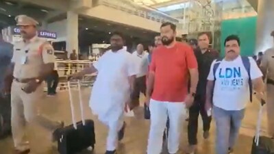 BJP leader Raja Singh detained at Shamshabad Airport.