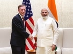 PM Narendra Modi with Jake Sullivan. PM Narendra Modi with Jake Sullivan.
