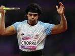 Neeraj Chopra in action during the men's Javelin final at Asian Games in Hangzhou, China,