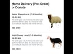UAE: Screengrab of the app that delivers Qurbani meat. UAE: Screengrab of the app that delivers Qurbani meat.