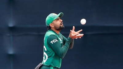 Pakistan's captain Babar Azam takes the catch of India's Rishabh Pant during their Group A match in the ICC T20 World Cup 2024, at Nassau County International Cricket Stadium (Surjeet Yadav) Pakistan's captain Babar Azam takes the catch of India's Rishabh Pant during their Group A match in the ICC T20 World Cup 2024, at Nassau County International Cricket Stadium (Surjeet Yadav)