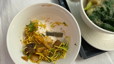 A week earlier, a passenger, Mathures Paul, had complained on X that a blade was found in his on-flight meal. A week earlier, a passenger, Mathures Paul, had complained on X that a blade was found in his on-flight meal.