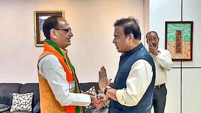 Assam CM Himanta Biswa Sarma and Shivraj Singh Chouhan during the election campaign for the Lok Sabha polls. (ANI) Assam CM Himanta Biswa Sarma and Shivraj Singh Chouhan during the election campaign for the Lok Sabha polls. (ANI)
