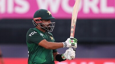Babar Azam of Pakistan plays a shot during the ICC Men's T20 Cricket World Cup West Indies & USA 2024 (Getty Images via AFP) Babar Azam of Pakistan plays a shot during the ICC Men's T20 Cricket World Cup West Indies & USA 2024 (Getty Images via AFP)