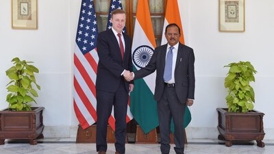 Jake Sullivan meeting with NSA Ajit Doval. Jake Sullivan meeting with NSA Ajit Doval.