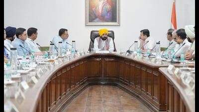 Punjab CM Bhagwant Mann at a meeting with deputy commissioners in Chandigarh. Punjab CM Bhagwant Mann at a meeting with deputy commissioners in Chandigarh.