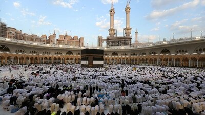 Muslims perform the Eid al-Adha morning prayer around the Kaaba, Islam's holiest shrine, at the Grand Mosque in Saudi Arabia's holy city of Mecca. (AFP) Muslims perform the Eid al-Adha morning prayer around the Kaaba, Islam's holiest shrine, at the Grand Mosque in Saudi Arabia's holy city of Mecca. (AFP)
