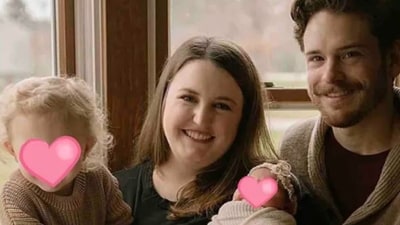 Micayla and Eric Coughlin were shot a combined 7 times while protecting their 2 little daughters (GoFundMe)