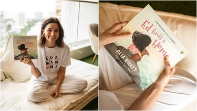 Alia released her children's picture book, Ed Finds A Home, under her kidswear brand Ed-a-Mamma. She launched the book at the children's literature festival, StoryVerse, at Jio World Drive in Mumbai. (Instagram) Alia released her children's picture book, Ed Finds A Home, under her kidswear brand Ed-a-Mamma. She launched the book at the children's literature festival, StoryVerse, at Jio World Drive in Mumbai. (Instagram)