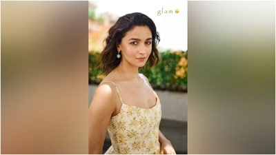 Alia shared pictures of her summer-ready look from the book launch event on Instagram and captioned one of the images, "Glam [sun emoji]." The actor used heart and flower stickers for the other images. To achieve the clean girl makeup look, she chose mauve lip shade, feathered brows, a hint of mascara on the lashes, rouge on the cheeks, matching eye shadow, and glowing skin.&nbsp; (Instagram)