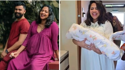 Amala Paul announced the birth of her first baby boy on Instagram. Amala Paul announced the birth of her first baby boy on Instagram.