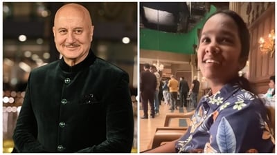 Anupam Kher shared the video with Vanshika on his Instagram account. Anupam Kher shared the video with Vanshika on his Instagram account.