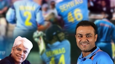 Virender Sehwag played with no number on his jersey during the 2011 World Cup