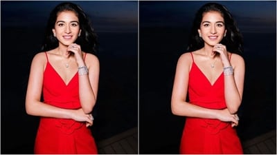 Radhika looked absolutely dreamy in a rose-hued Balmain dress. The ensemble featured a plunging V neckline, delicate thin straps, enchanting 3D rose detailing on the midriff adding a perfect dose of drama, and a maxi-length hemline exuding sheer elegance. (Instagram) Radhika looked absolutely dreamy in a rose-hued Balmain dress. The ensemble featured a plunging V neckline, delicate thin straps, enchanting 3D rose detailing on the midriff adding a perfect dose of drama, and a maxi-length hemline exuding sheer elegance. (Instagram)